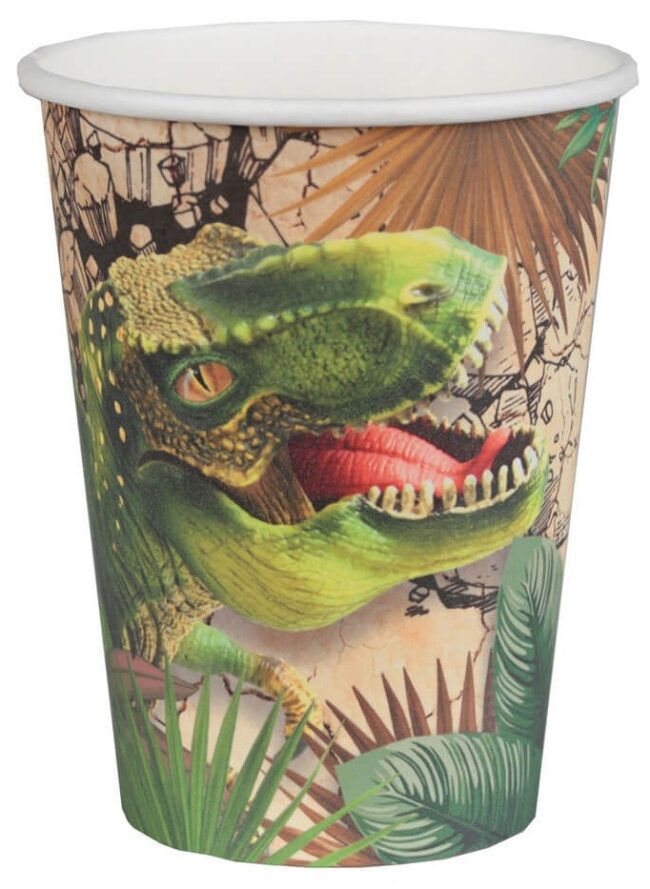 Kubeczki papierowe Dinozaury 10 sztuk
