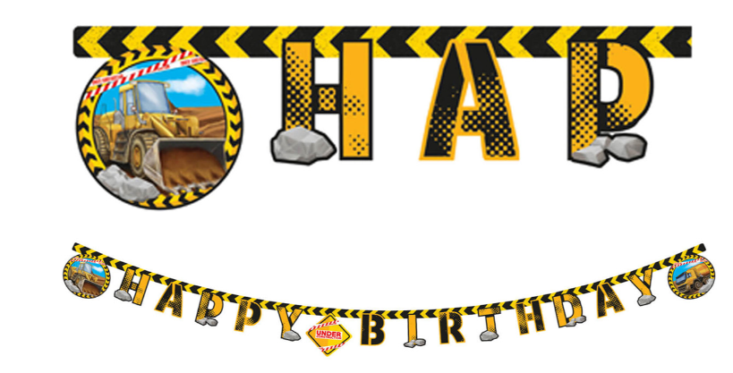 Baner papierowy HAPPY BIRTHDAY Budowa