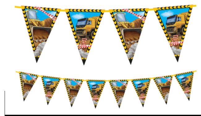Baner Flagi HAPPY BIRTHDAY Budowa 230 cm