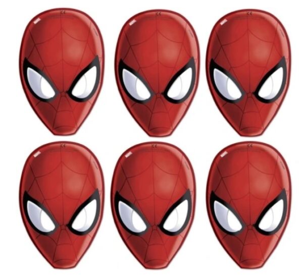 Maski papierowe Spider-Man 6 sztuk