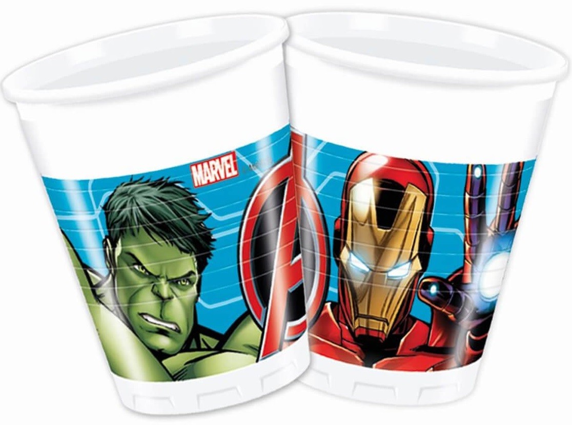 Kubeczki plastikowe Avengers 8 sztuk