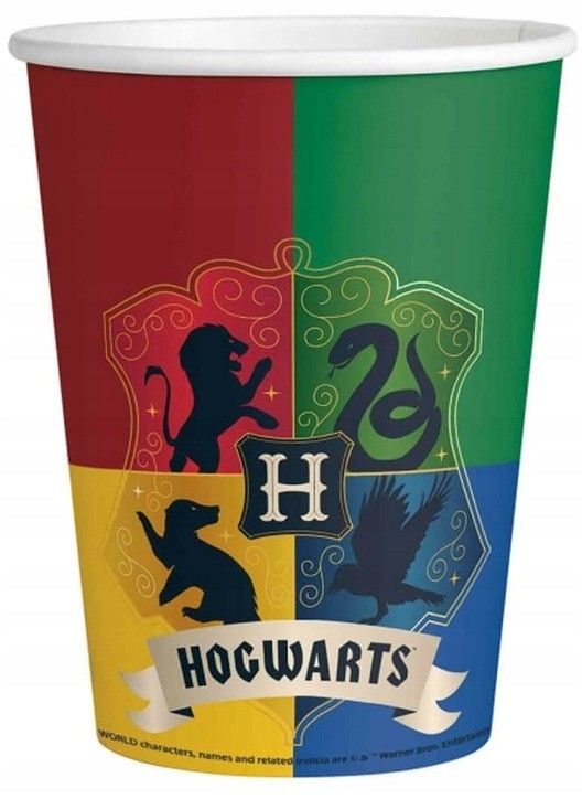 Kubeczki Papierowe Harry Potter 250 ml 8 sztuk