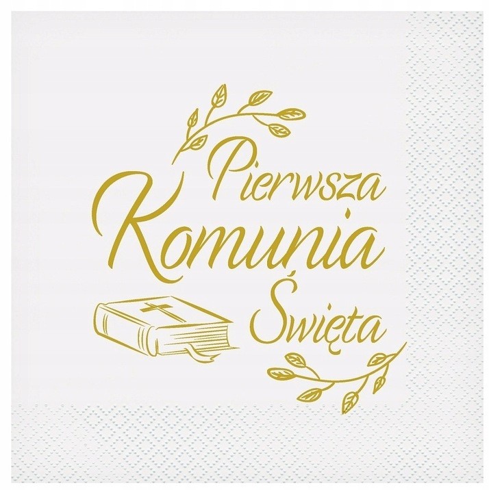 Serwetki Pierwsza Komunia Święta Biblia 20 sztuk
