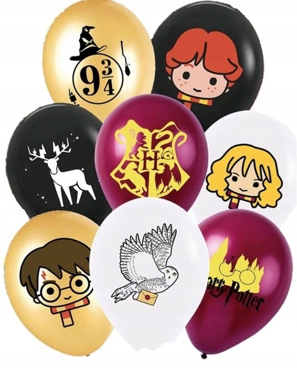 Balony lateksowe Harry Potter Mix 8 sztuk