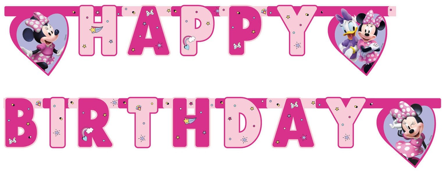Baner Happy Birthday Myszka Minnie 200 cm