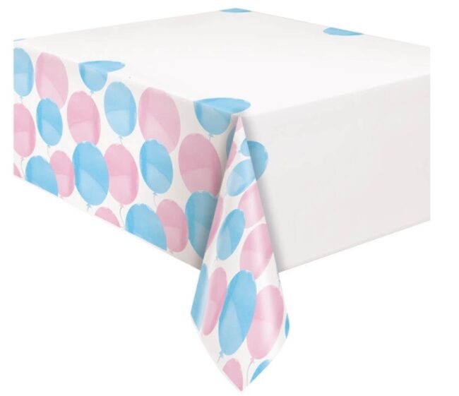 Obrus foliowy na Baby Shower w baloniki 137x213 cm