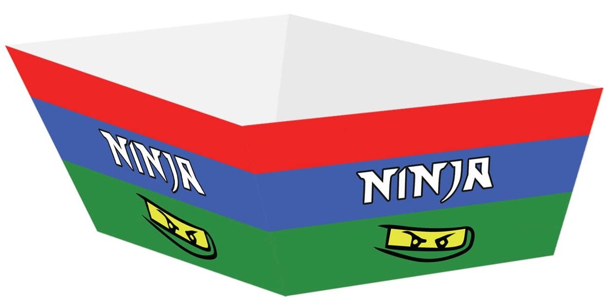 Pudełka papierowe na chipsy Ninja 4 sztuki