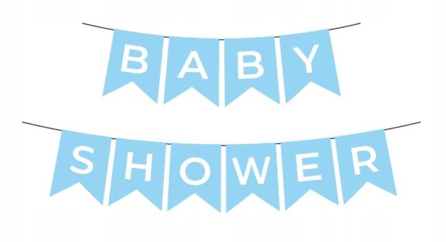 Baner Flagi BABY SHOWER niebieski