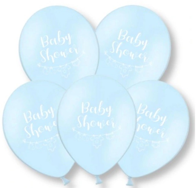 Balony lateksowe BABY SHOWER niebieskie