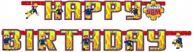 Baner Happy Birthday Strażak Sam 180 cm