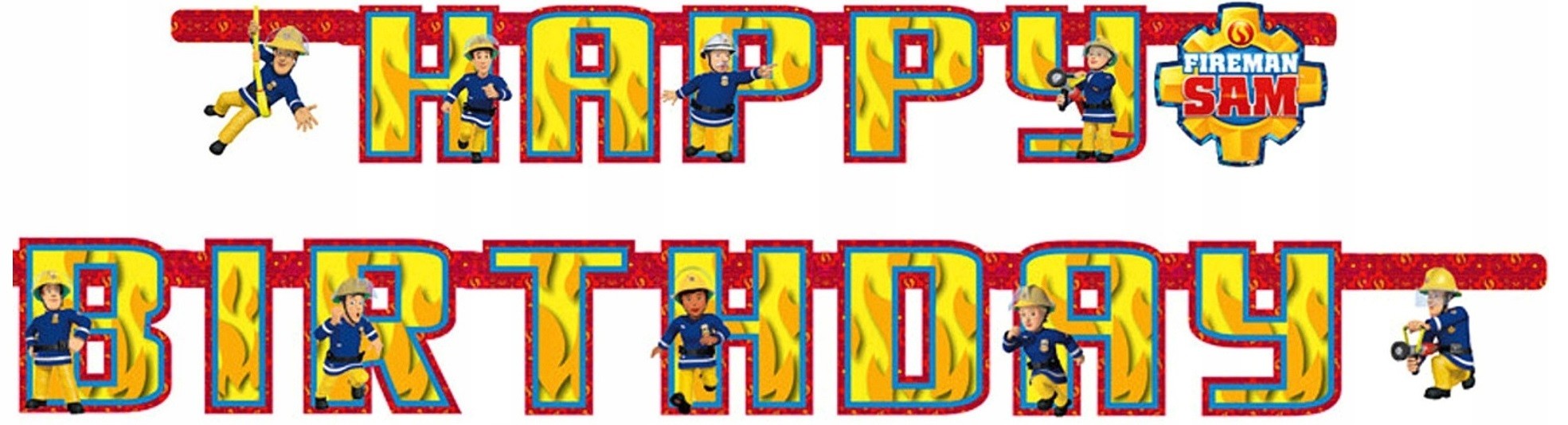 Baner Happy Birthday Strażak Sam 180 cm