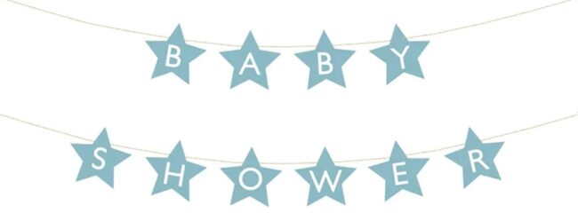 Baner niebieski Baby Shower Gwiazdki 290 cm