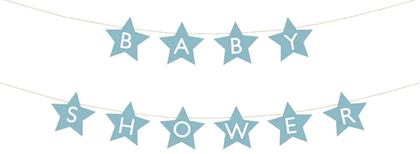 Baner niebieski Baby Shower Gwiazdki 290 cm