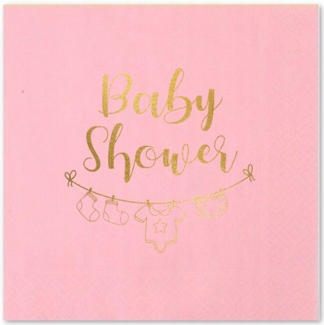 Serwetki Różowe Baby Shower 20 sztuk