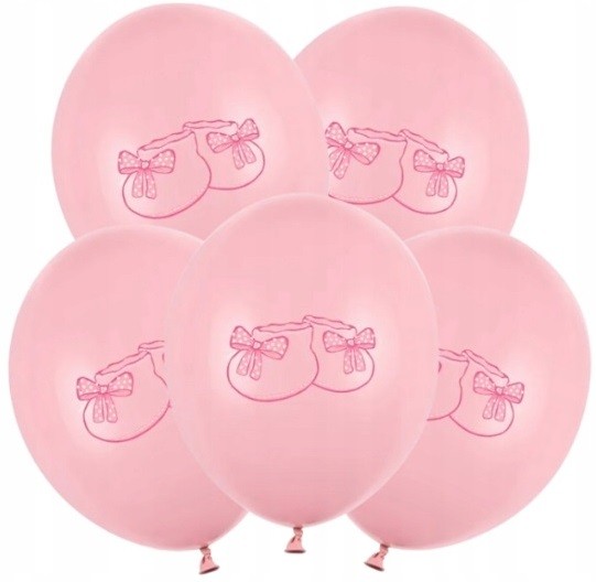 Różowe balony Baby Shower