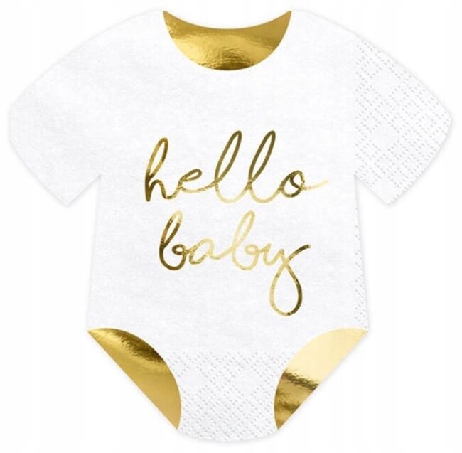 Serwetki Śpioszki Baby Shower 20 sztuk