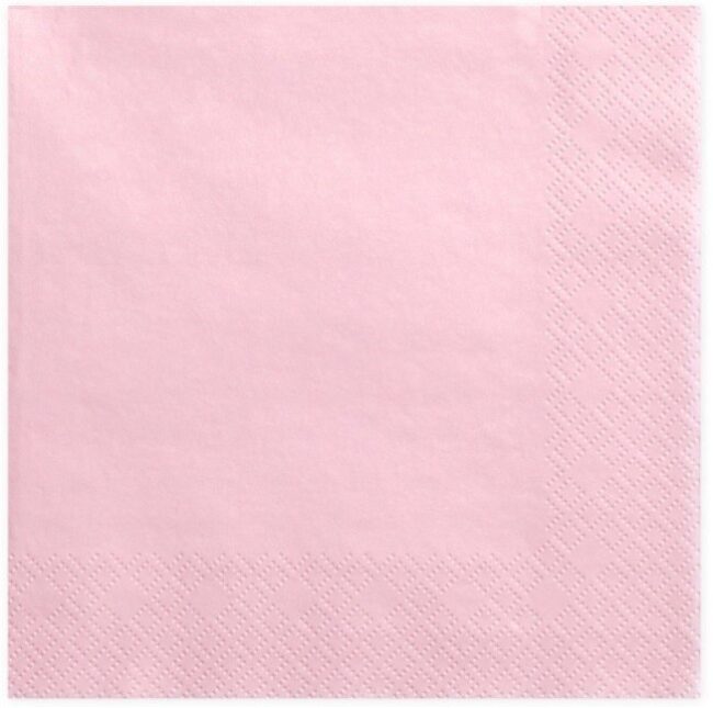 Serwetki różowe 20 sztuk Baby Shower