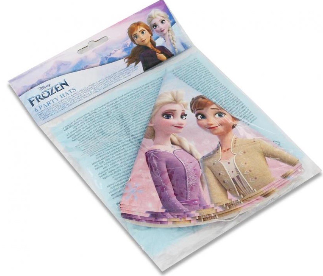 Czapeczki papierowe Kraina Lodu Frozen 6 sztuk
