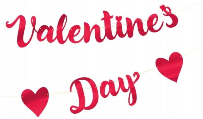 Baner Valentines Day Czerwony 140 cm Dekoracje WL-009