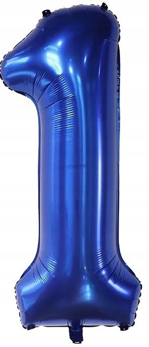 cyfra balon 1 granatowa niebieska