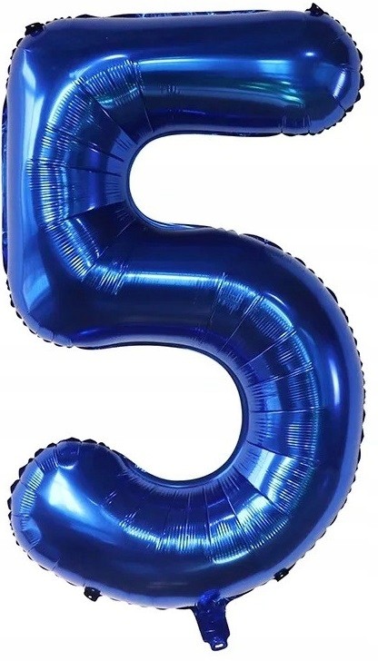balon foliowy cyfra 5 granatowy