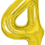 balon foliowy złota cyfra 4