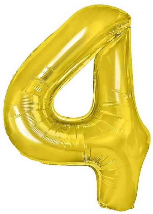 balon foliowy złota cyfra 4