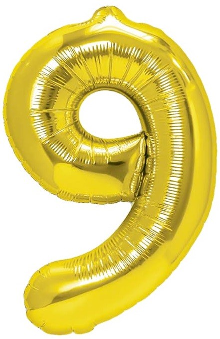 balon foliowy złota cyfra 9