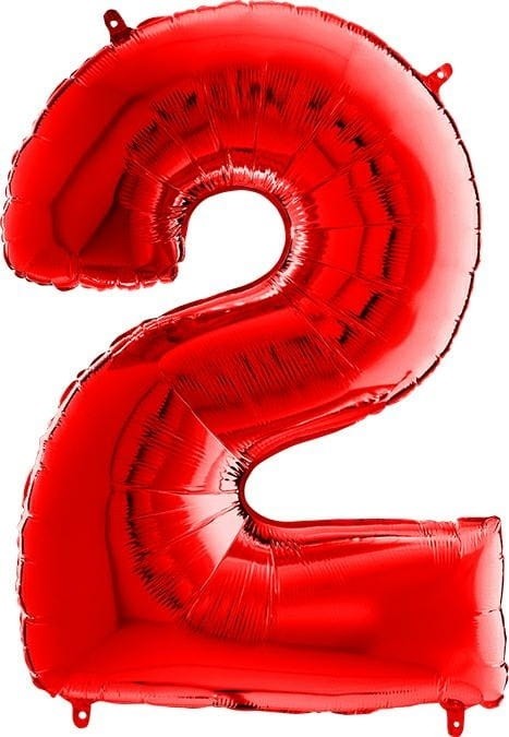 balon czerwona cyfra 2
