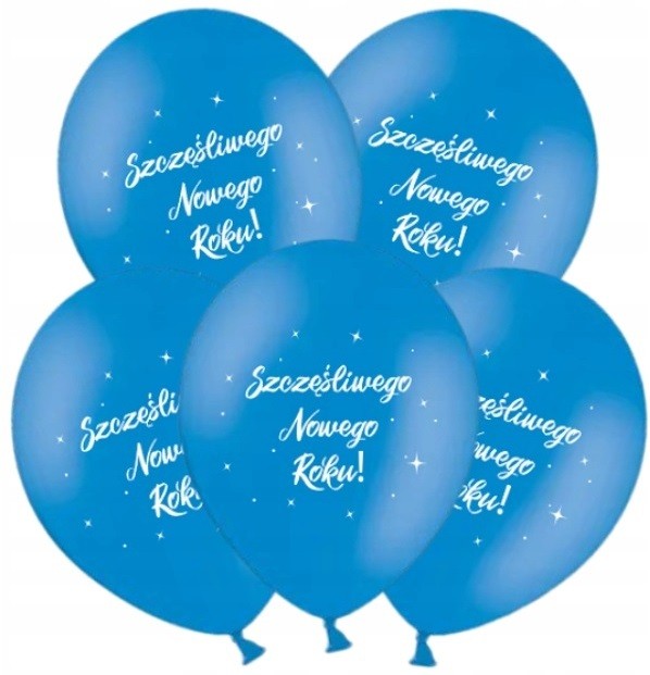 balony niebieskie nowy rok