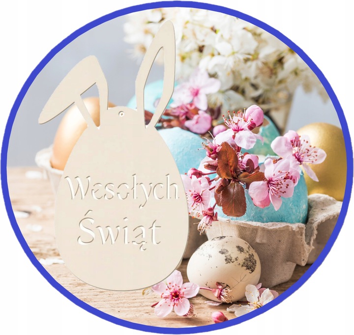 Ozdoby Wielkanocne Zawieszki Jajka z Uszami DIY 6 sztuk WLK-035 - obrazek 4