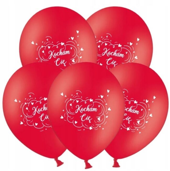 balony czerwone kocham cię