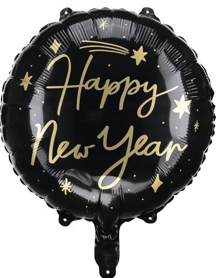 okrągły Happy New Year sylwester