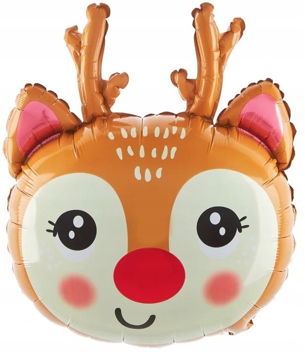 Balon foliowy Renifer "Rudolf" 55x65 cm