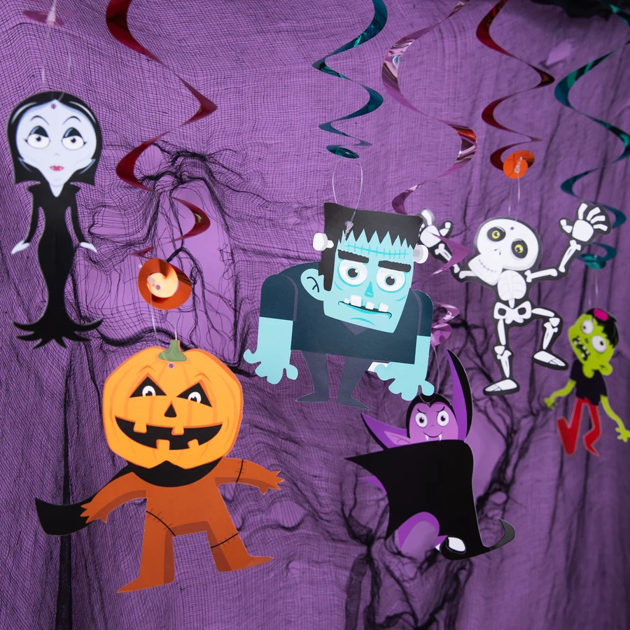 Świderki Dekoracja wisząca na Halloween Monsters Potwory 6 sztuk HAL-075B - obrazek 4