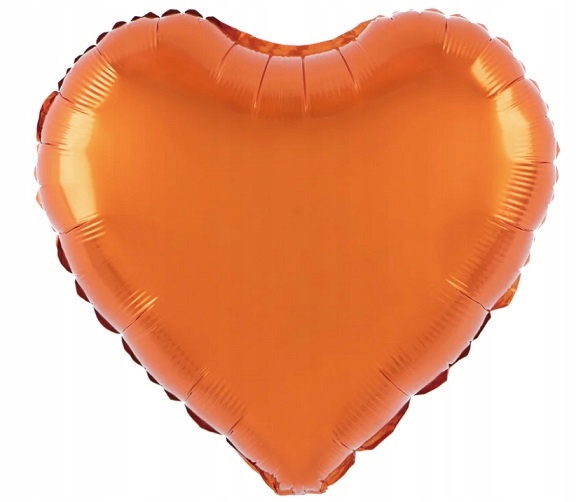 Balon foliowy serce pomarańczowe Halloween 45 cm