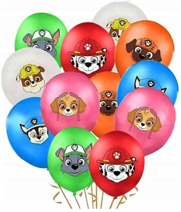 Balony lateksowe Psi Patrol mix 12 sztuk Urodziny