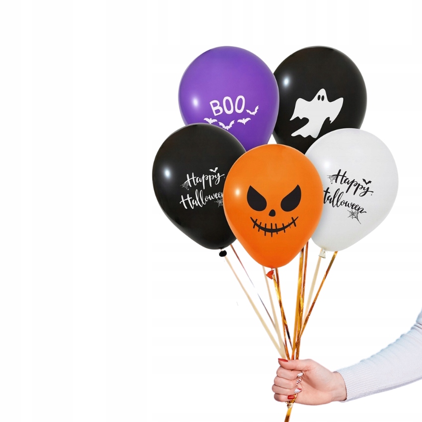 Balony lateksowe Happy Halloween Mix 5 sztuk HAL-132 - obrazek 3