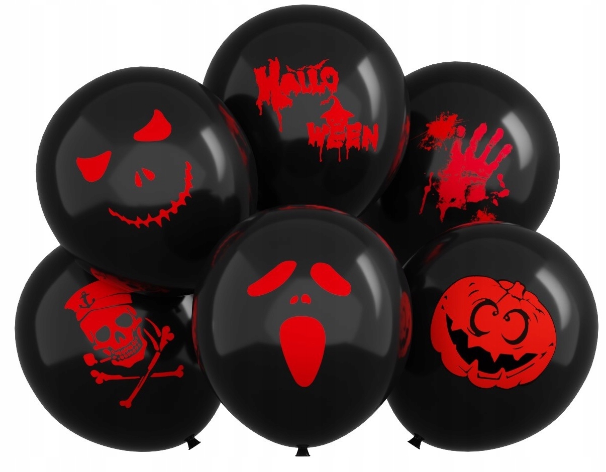 balony czarne lateksowe na halloween