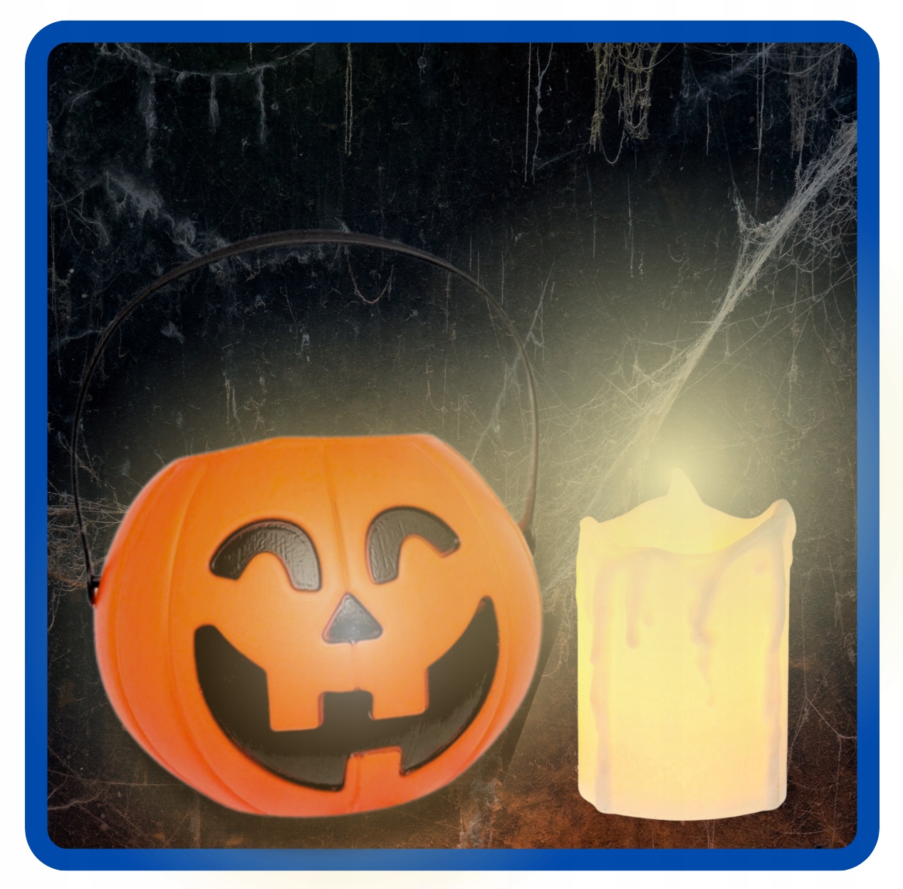 Wiaderko DYNIA Pojemnik na cukierki + Świeczka LED na baterie HALLOWEEN - obrazek 9