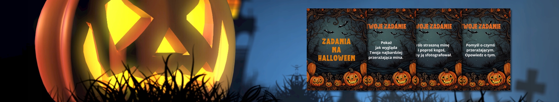 Karty zadań zadania na HALLOWEEN 20 kart z pytaniami dla dzieci HAL-160 - obrazek 3