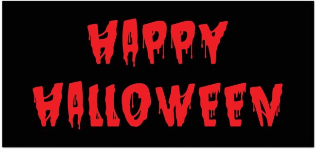 Plakat papierowy Krwawe Halloween 70x33 cm HAL-069