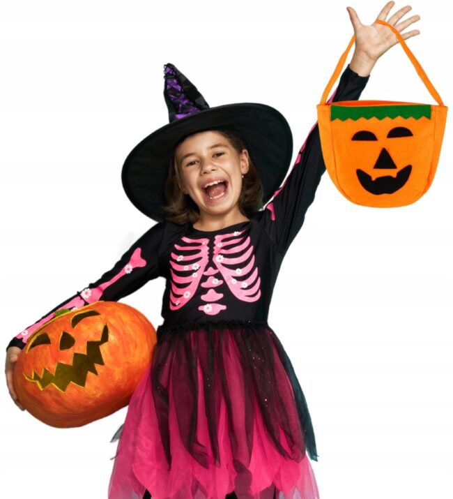 Torebka Koszyczek na cukierki Dynia Halloween 23x20 cm HAL-048