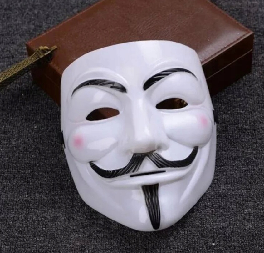 Maska ANONYMOUS biała Halloween Impreza Urodziny HAL-156 - obrazek 5