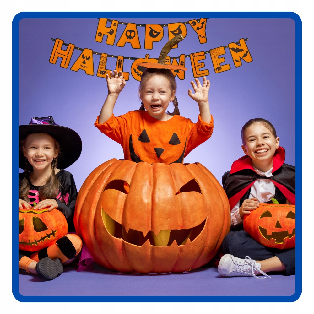 Baner Girlanda pomarańczowa HAPPY HALLOWEEN 185 cm Dynia HAL-087 - obrazek 3