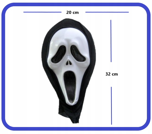Maska KRZYK z kapturem Halloween Impreza Urodziny HAL-157 - obrazek 5