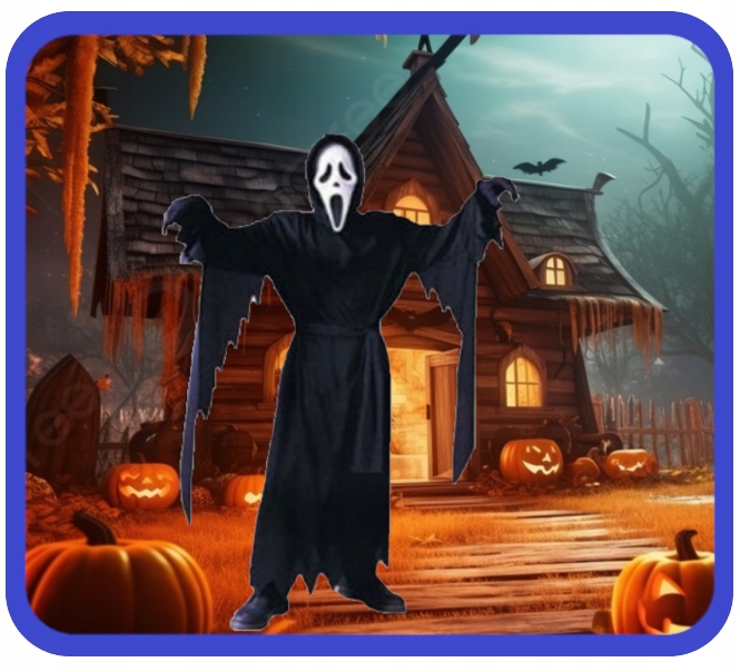 Maska KRZYK z kapturem Halloween Impreza Urodziny HAL-157 - obrazek 2