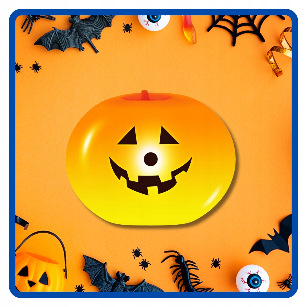 Balony lateksowe pomarańczowe ŚWIECĄCA DYNIA LED Halloween 3 sztuki HAL-147 - obrazek 10