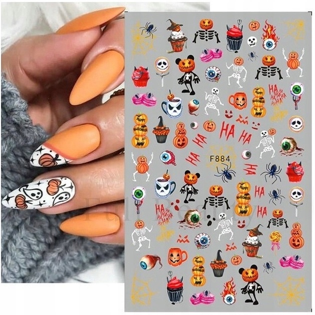 naklejki na paznokcie halloween