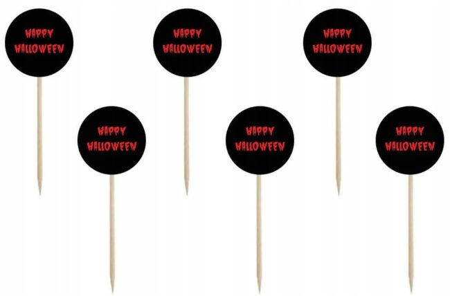 Pikery na ciasto Krwawe Halloween 6 sztuk HAL-068